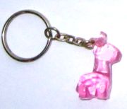 Schlüsselanhänger - Acryl-Tiere - Elch rosa - zum Schließen ins Bild klicken