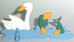 1991 Dorfteich Puzzle - Schwan - zum Schließen ins Bild klicken