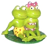 1997 Frosch-Pärchen auf Blatt - zum Schließen ins Bild klicken