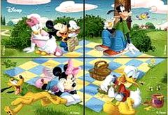 RK - Mickey Mouse 2004 - Picknick - Super-Puzzle - zum Schließen ins Bild klicken