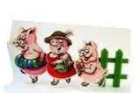 Auf zum Badespass - Schweine - zum Schließen ins Bild klicken