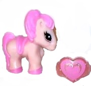 Ponys mit Fingerring - Pony rosa - zum Schließen ins Bild klicken