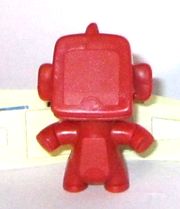 Quadratschädel - Figur rot - zum Schließen ins Bild klicken